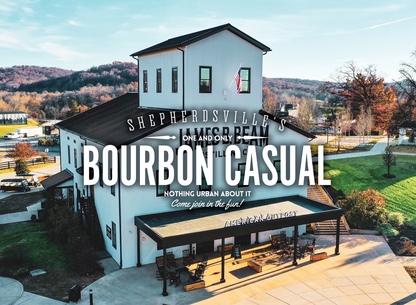 Website banner showcasing Bourbon Casual
