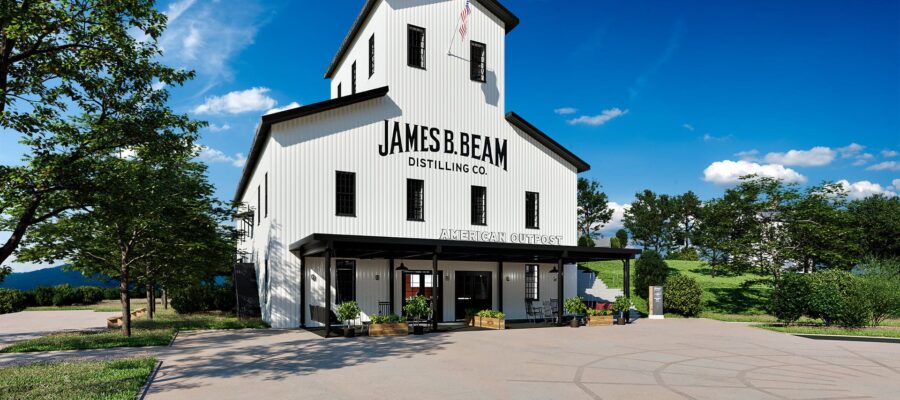 front of the American Outpost at James B Beam Distilling Co