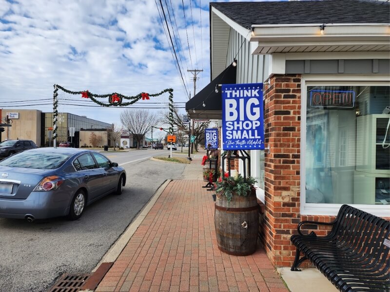 Think Big Shop Small Sign