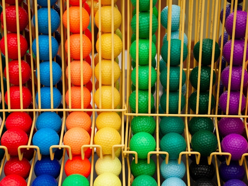 Rainbow Golf Balls