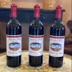 Brooks Hill Winery Blackberry Wine Bottles