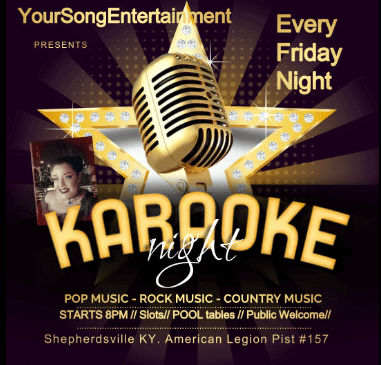 American Legion 157 Karaoke Night Flyer