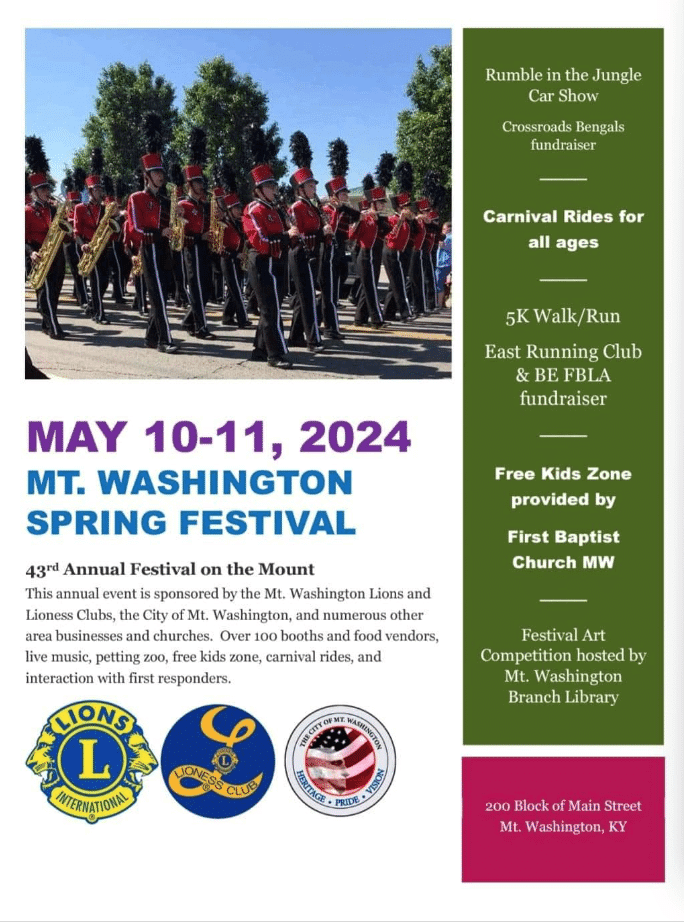 Mt. Washington Spring Festival 2024 Flyer