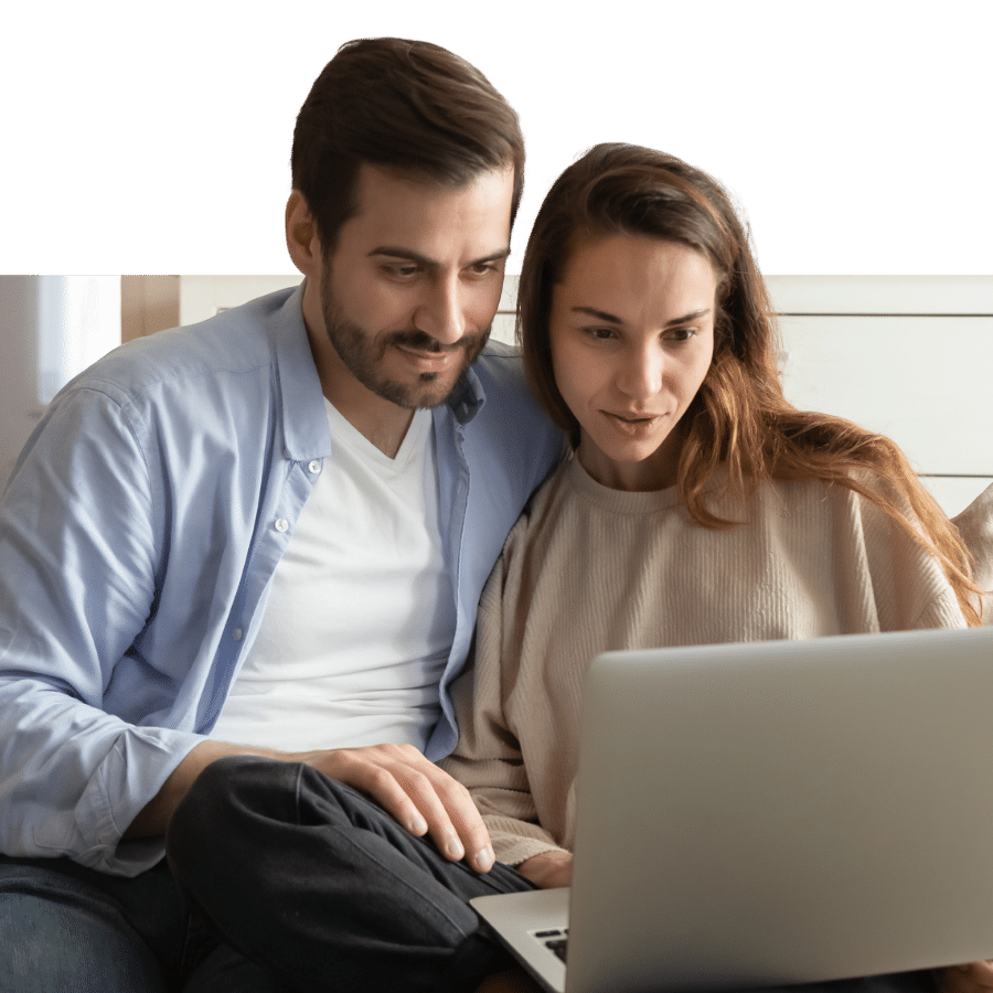 Couple Looking at Computer