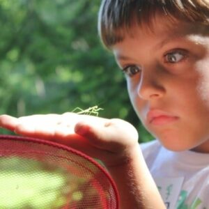 Kid with Grasshopper